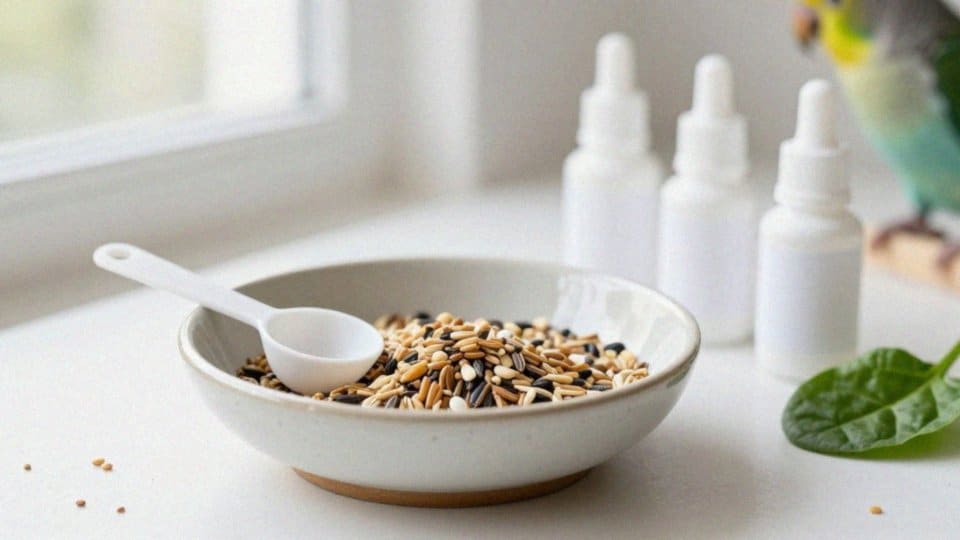 Jakie suplementy i witaminy łączyć z ziarnem dla papug?