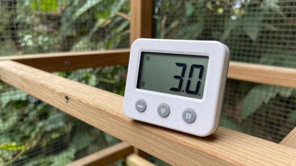 Jak monitorować temperaturę i wilgotność dla papużek na dworze?