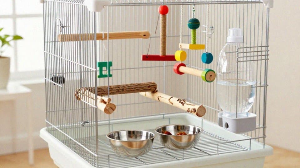 Jak wyposażyć klatkę dla papugi falistej?