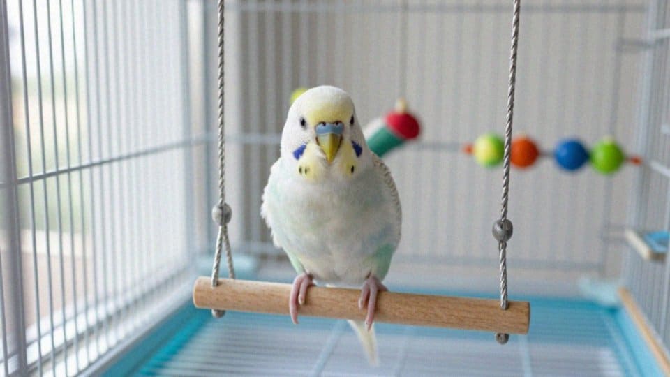 Jakie zachowania wykazuje biała papuga falista?