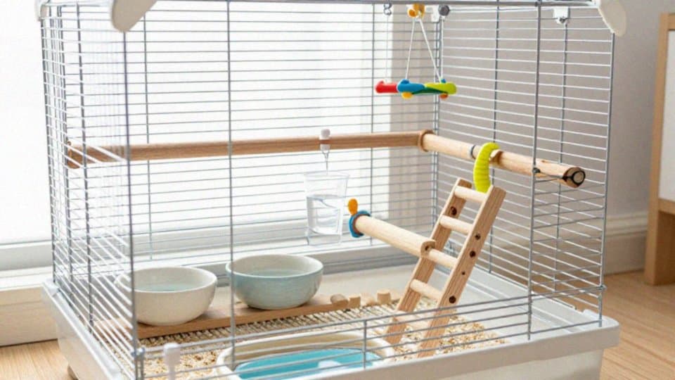 Jak urządzić klatkę dla papugi falistej?