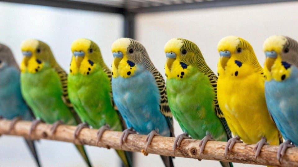 Jakie odmiany kolorystyczne papużek falistych występują?