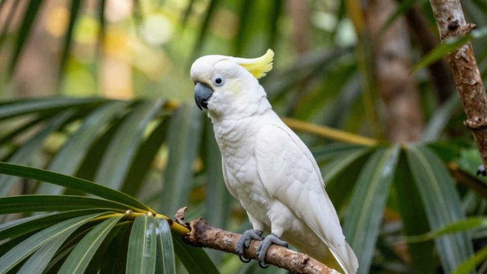 Jak wygląda kakadu biała i jakie ma upierzenie?