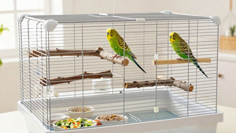 Jak karmić papugi faliste w wolierze?