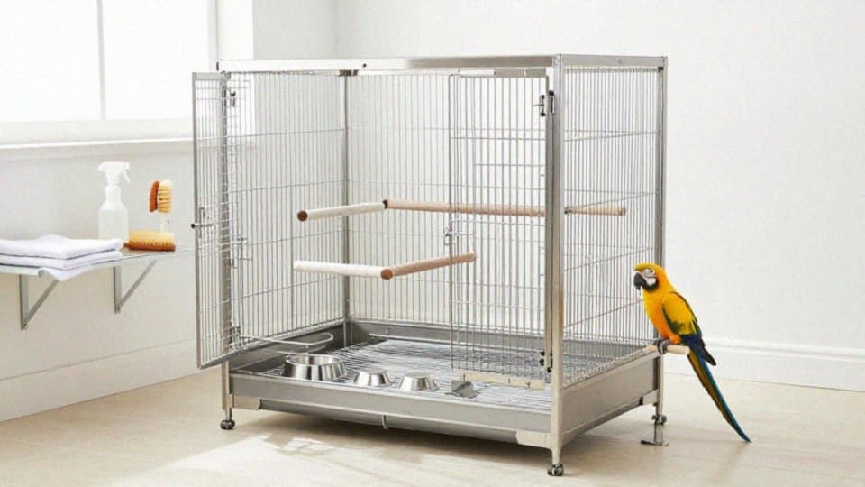 Jak czyścić klatkę papugi ara?