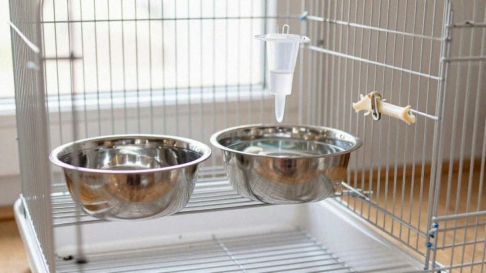 Jakie miseczki i poidełko wybrać do klatki dla nimfy?