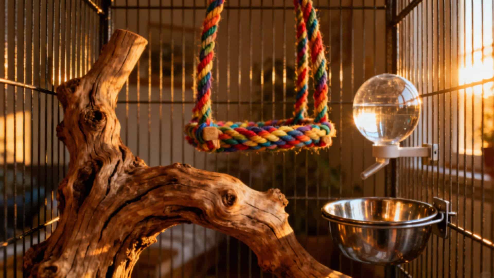 Akcesoria do klatki dla papugi — jak je dobierać, montować i dbać o nie?