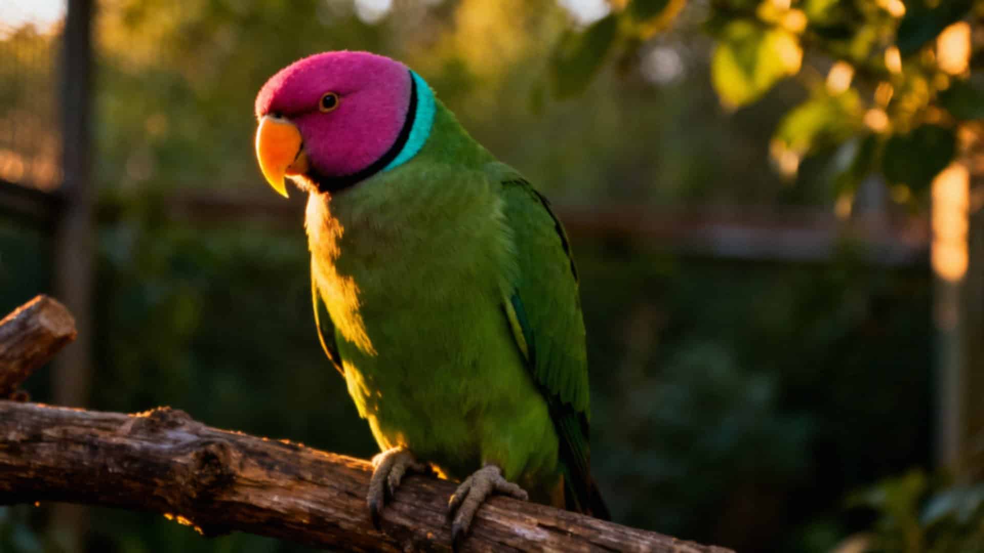 Aleksandretta śliwogłowa — hodowla, dieta i warunki życia