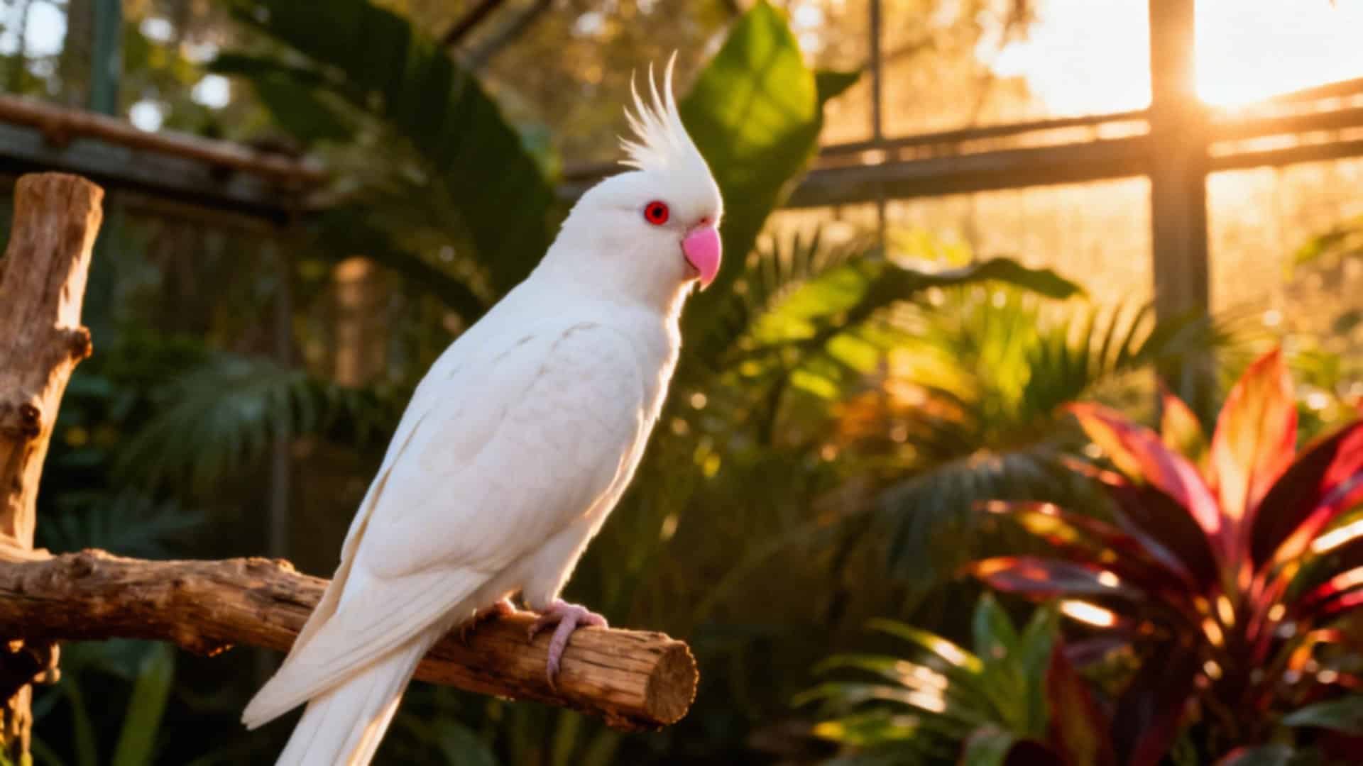 Biała papuga falista — jak o nią dbać i oswoić?