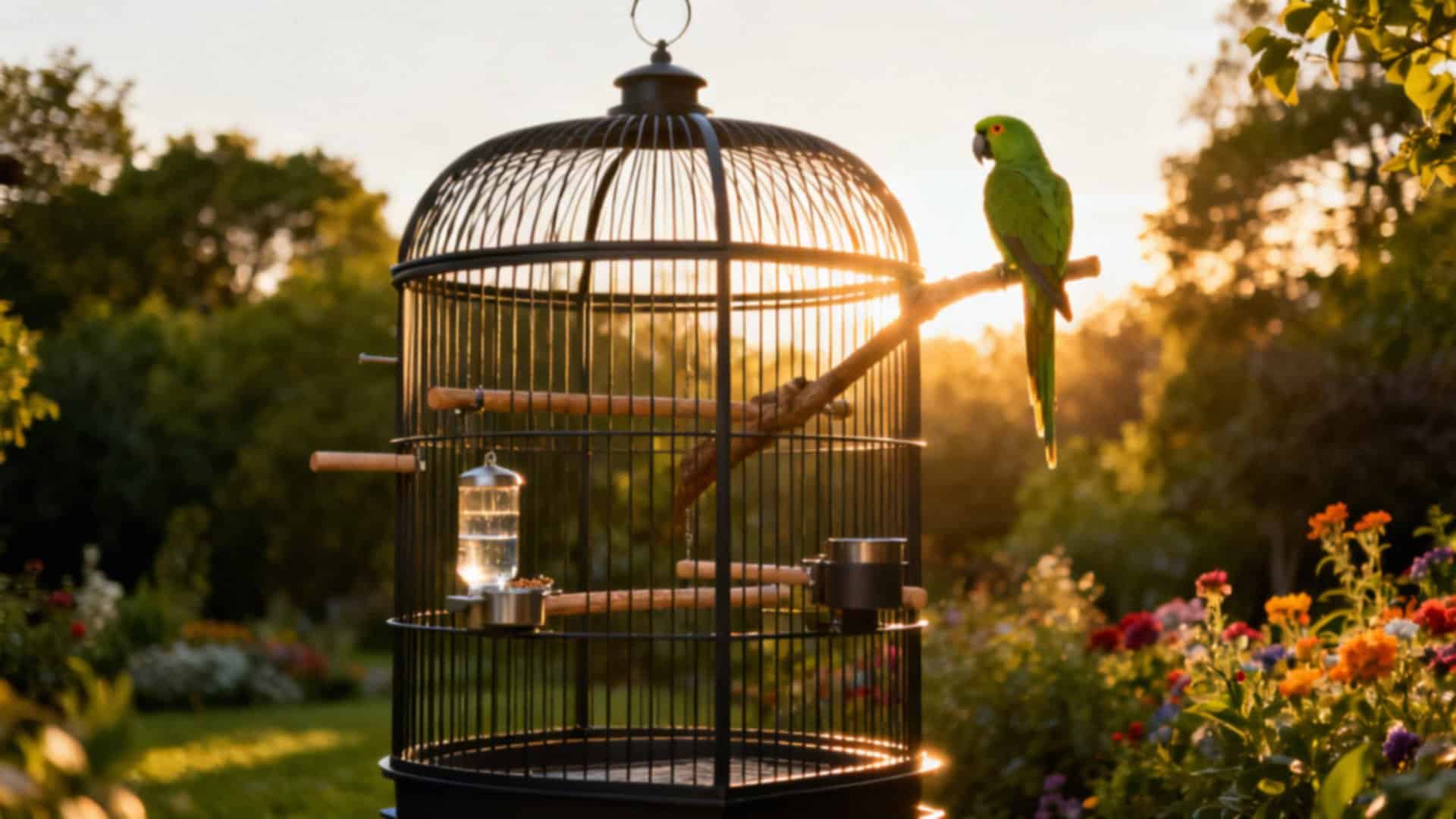 Duża klatka woliera dla papug — jak dobrać odpowiednie wymiary i akcesoria?