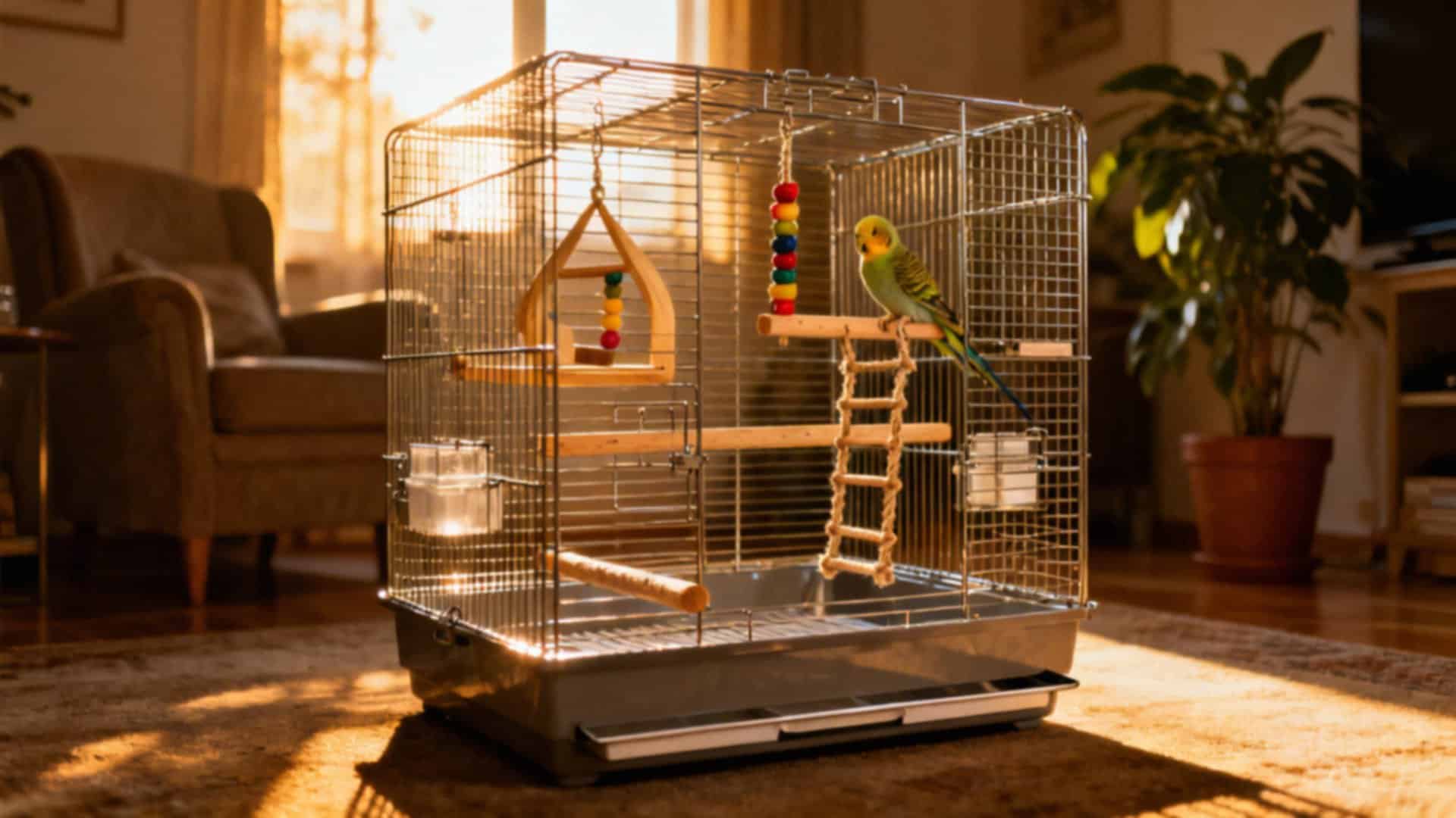 Jaka klatka dla papużki falistej? Przewodnik po wymiarach i wyposażeniu