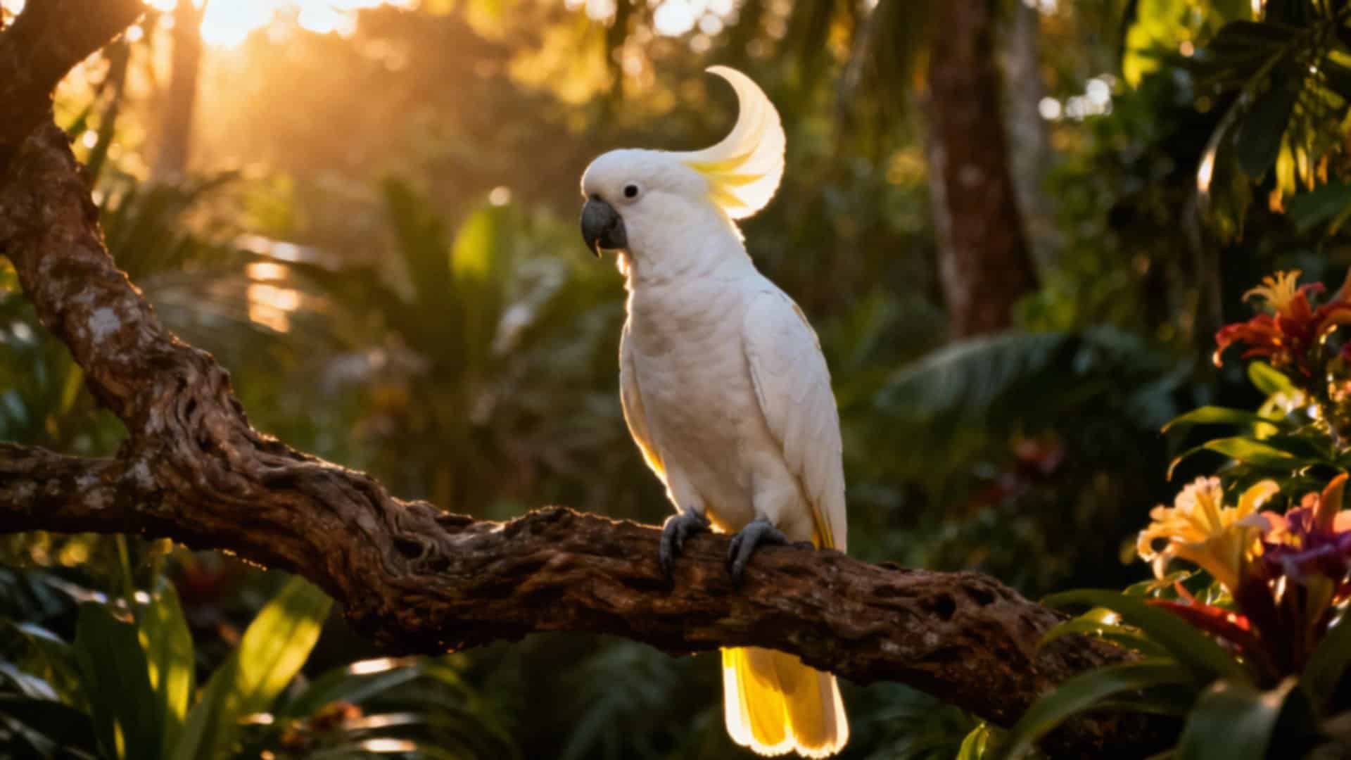 Kakadu biała — charakterystyka, dieta i zagrożenia