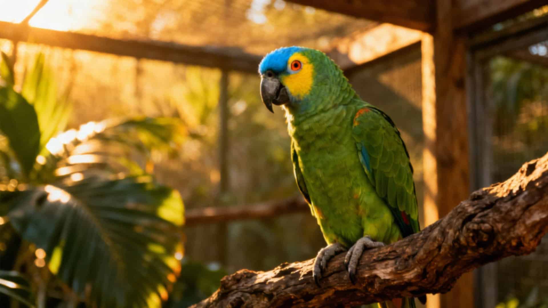 Amazona modrobrewa — opis, żywienie i pielęgnacja w domu