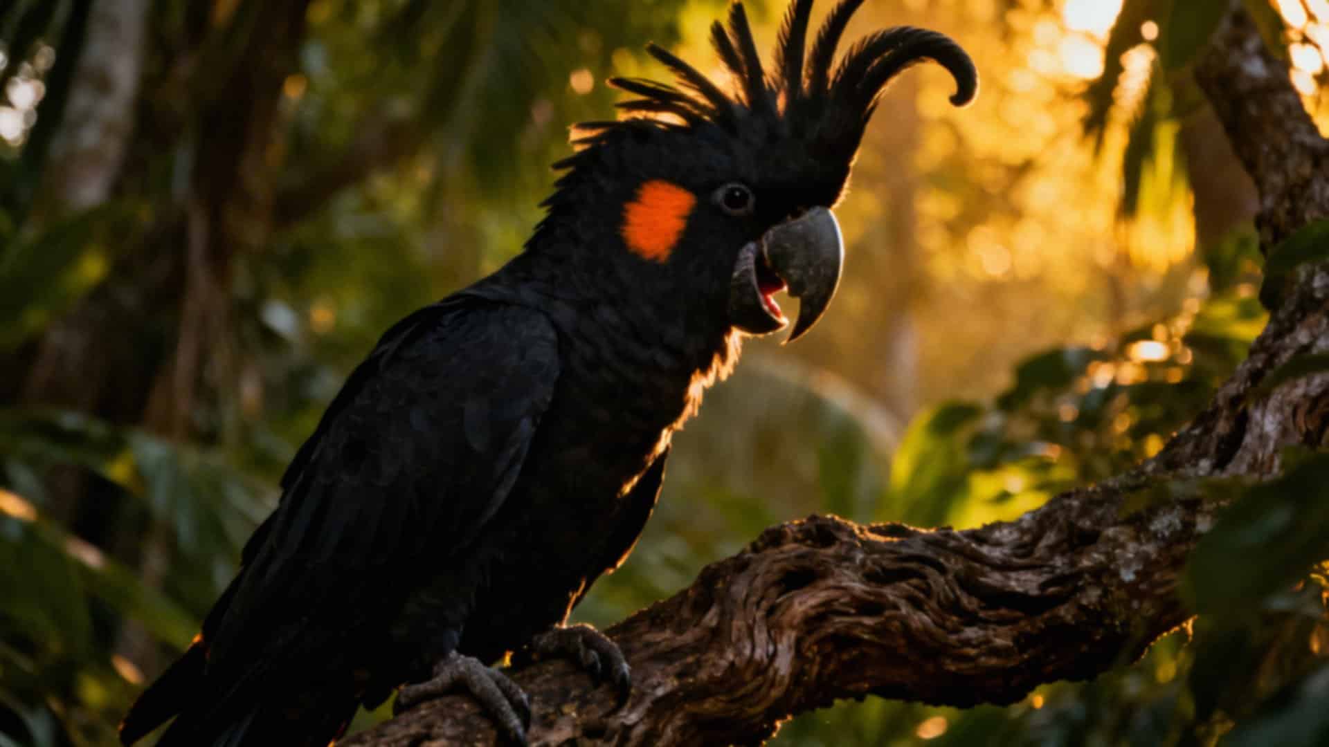 Papuga kakadu czarna — charakterystyka, występowanie i wymagania hodowlane
