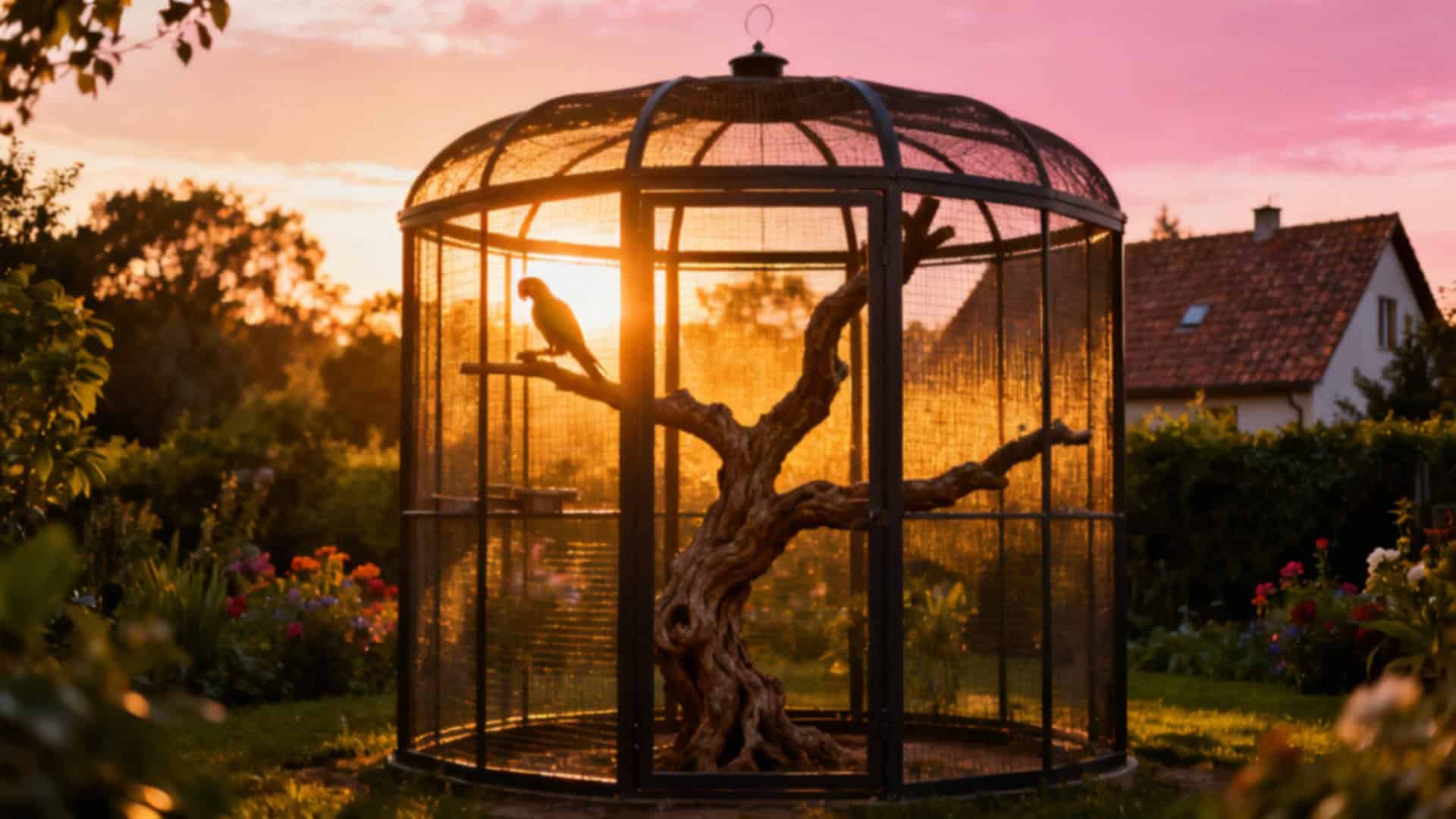 Woliera dla papug w ogrodzie — jak ją zaprojektować i urządzić?