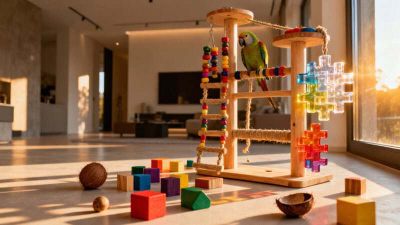 Zabawki interaktywne dla papug — korzyści i jak je wybrać?